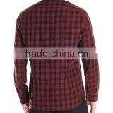 Top Quality Latest Shirts Design Red Black Men Flannel Shirt thumbnail-5