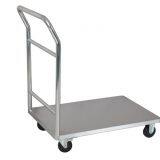 Four Wheels Flat Cart Hand Trolley / Platform Hand Truck Powder Coated thumbnail-1