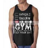 100% Cotton Custom Design Wholesale Stringer Mens Tank Top With Printing thumbnail-3