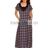 Casual Purple Blended Yoke Gown thumbnail-2