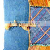 Large Kantha Cushion, Kantha Quilt Pillow, Kantha Cushion Cover, Ooak New thumbnail-6