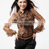 2013 Fashion Girls Clothes/women Elegant Chiffon Pleats Blouse thumbnail-1