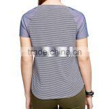 Wholesale Cheap Short Raglan Striped t Shirts thumbnail-5
