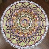 Peacock Mandala Round Tapestry Throw Hippie Gypsy Beach Blanket Yoga Mat Boho thumbnail-3