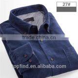 2014 New Style Fallow Jeans Corduroy Navy Blue Shirt For Men Corduroy Shirt thumbnail-1