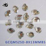 Hot fix acrylic rhinestone faceted epoxy stones drop shape 8x13mm crystal clear