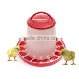 Hot Sale Plastic 169.518.5cm 1.5kg White+Red Plastic Feeder Baby Chicken Chicks Hen Poultry Feeder Lid Handle