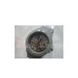 Grey Silicone Ice Women Watch With Calendar Wheel, China Movement, 44MM Plastic Case