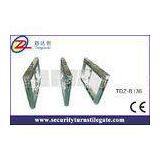 OEM RFID Swing Gate Turnstile , Glass Turnstile Retractable Barrier Gate