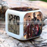 Hot Movie Captain America 3 Civil War Digital Alarm Clock, LED Clock for Kids, Promotion Gift Clock Cheap Price