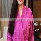Trendy Design High Quality 100% Cotton Velour Bathrobe thumbnail-4