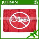 Flying Polyester Factory Promotion Big Red Warning Custom Made Flag thumbnail-1