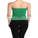 BASIC Layering Stretch PLAIN Strapless TUBE TOP Seamless Sleeveless Tee-9 thumbnail-2