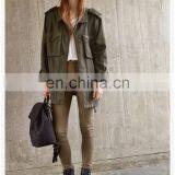 New Style High Quality Long Sleeve Womens Military Jacket Wholesale thumbnail-4