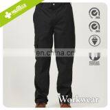 Black Elastic Band Workwear Cargo Pants With Pockets thumbnail-1
