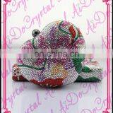 Aidocrstal Handmade Crystal Colorful Flower Pattern Exquisite Detachable Chains Shinny Clutch/tote/ Purse for Bridal Girls thumbnail-1