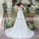 Wholesale Strapless Lace-Up Beaded Chiffon Wedding Dresses SQS035 thumbnail-6