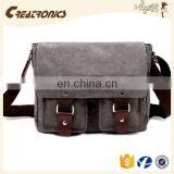 CR on time delivery guaranteed men's vintage casual sling crossbody bag satchel messenger canvas bag