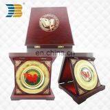 High Quality Promotional Metal Plate With Wood Box Custom Logo Souvenir Plate thumbnail-4