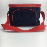 6 Can Cooler Bag for Food Insulated Lunch Bag Red With Adjustable Strap thumbnail-1