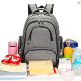 Custom Stylish Quilted Polyester 600d Changing Adult Baby Diaper Bag for Mother thumbnail-3