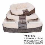 Factory Wholesale 2 Ways Use Coarse Warm Relax Linen Pet Bed thumbnail-6