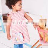 Pink Stripe Dress And Leggings Girl Summer Outfit Kids Clothing Baby Clothes thumbnail-6