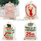 Bags 2019 Year Merry Christmas Gift New Large Canvas Merry Christmas Music Forest Stocking Gift Storage Bag Navidad Noel thumbnail-2