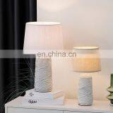 Korean Fancy Ceramic Table Lamp Antique Design Hotel Bedroom Decoration White Desk Lamp thumbnail-3