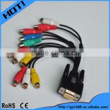 Approved ROHS CE 15 pin d sub rgb vga cable 0.5m