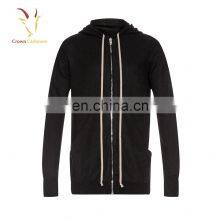 Men's Zipper Knitting Pattern Hooded Cardigan Sweater thumbnail-4