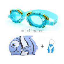 Swimming Goggles Waterproof Caps Hat Set Kids Crab Cartoon Anti Fog Swim Eyewear Professional Swimming Glasses thumbnail-3