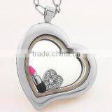 Jewelry Supplies Lockets Heart Shape Alloy Plain Jewelry Floating Lockets thumbnail-1