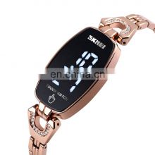 Chinese digital watches SKMEI 1588 light weight rose gold stainless steel touch screen led watch instructions