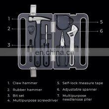 HOTO Hand Tool Set Repair Hand Tool Box Portable Safety Hammer Tape Measure Pliers Home Installation thumbnail-3