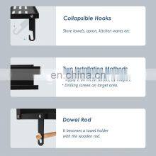 Kitchen Space Saver Side Shelf Fridge Refrigerator Foldable Magnetic Shelf Spice Rack Storage Organizer With Towel Holder Roll thumbnail-3