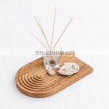 Hot Sale Handmade Boho Wooden Rainbow Arch Tray Decorative Wooden Ripple Board for Perfume and Jewelry thumbnail-1