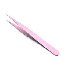 Tweezers Beauty Tool Planting/grafting Eyelashes Bird's Nest Hair Picking Stainless Steel Straight Head Tweezers Pink Pointed Cute Sticker thumbnail-3