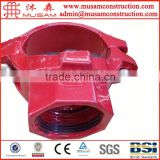 FM UL CE Approved ductile iron Grooved pipe Fitting Mechanical Tee Grooved Outlet