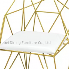Hollow Gold Wire Chair With Soft Cushion DC-W03 thumbnail-5