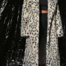 2025 Autumn Winter New Leopard Print Women’s Coat Mid-Length With Suit Collar Faux Fox Fur Overcoat thumbnail-4
