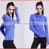 Wholesale Women Gym Sports Ink Long Sleeve Hoodie Hooded Sweatshirt thumbnail-2