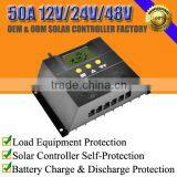 50A 12V/24V/48V solar panel power charge regulator controller with LCD display CM5024 CM5048