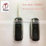 TD 3B New Modified Flip Remote Key With 4C Chip for TOYOTA thumbnail-1