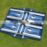 Portable Blue Plastic Outdoor Folding Table and Chairs thumbnail-3