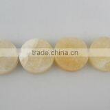15mm Rough Coin Soft Yellow Jade With Cheap Price