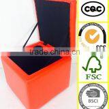 Decoro Leather Bedroom Furniture Opening Storage Ottoman