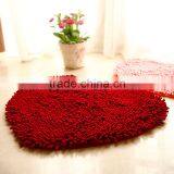 Red Heart Microfiber Chenille Soft Fluffy Rug/Bathroom Bedroom Carpet Mat thumbnail-3