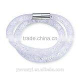 2016 Newest Jewelry Multi Layer Colorful Mesh Rhinestone Stardust Magnetic Bracelet Double Wrap A0002 thumbnail-3