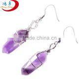 Wholesale Handmade jewelry natural amethyst earrings